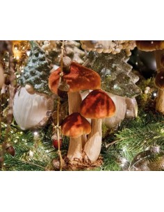 Champiñón decorativo con césped 9x12x17 cm para decoración natural y rústica 2