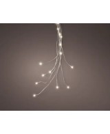 Luces Racimo MicroLED 110 cm Blanco Cálido Cable Plata Iluminación Decorativa