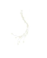 Luces Racimo MicroLED 110 cm Blanco Cálido Cable Plata Iluminación Decorativa