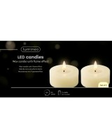 Vela LED Crema D7xH6 cm con Luz Blanca Cálida | Decoración Segura y Elegante