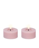 Vela LED Rosa 7x6 cm con Efecto Llama Realista para Decoración Interior