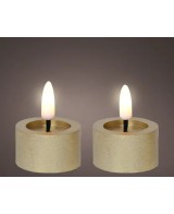 Vela LED Oro 4.4x5.2 cm Efecto Llama Realista Iluminación Decorativa