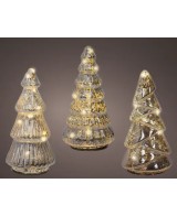 Árbol de Microleds Plata 9x17.5 cm Iluminación Decorativa Moderna