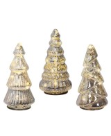 Árbol de Microleds Plata 9x17.5 cm Iluminación Decorativa Moderna