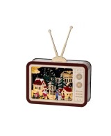 Escenario Radio con LEDs L8xW25.6xH33.5cm Decoración Interior Vintage