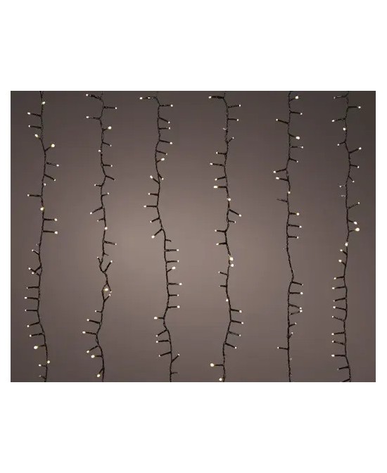 Cascada de Estrellas LED Oro 200 cm Iluminación Elegante y Festiva
