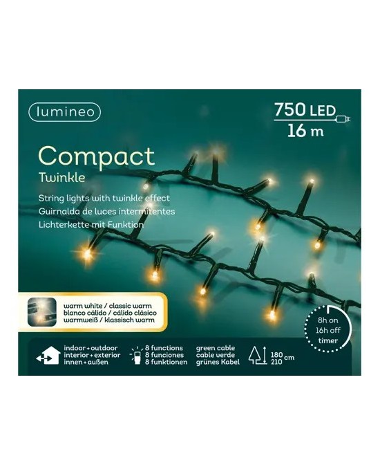 Guirnalda LED Luz Parpadeante L1600CM | Iluminación Decorativa para Interior y Exterior