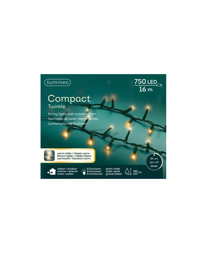 Guirnalda LED Luz Parpadeante L1600CM | Iluminación Decorativa para Interior y Exterior