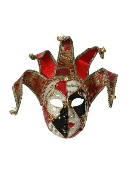 Máscara Roja Decorativa 38x31x11 cm  Estilo Teatral y Festivo para Eventos o Interior | Endanea Garden
