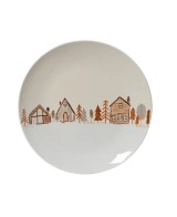 Plato de Porcelana con Casas | Estilo Nórdico Decorativo - Endanea Garden
