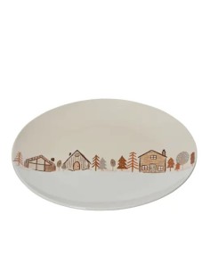 Plato de Porcelana con Casas | Estilo Nórdico Decorativo - Endanea Garden
 2