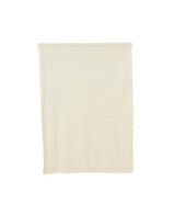 Manta de Poliéster Blanca con Rayas 170x130 cm | Suave y Decorativa - Endanea Garden