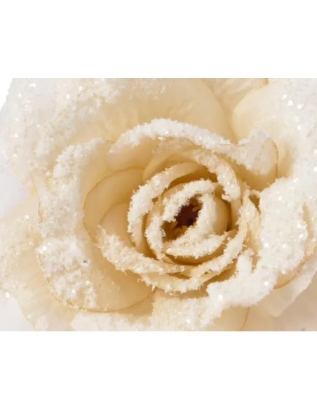 Rosa artificial con clip 12x12x15 cm  Decoración elegante y versátil
