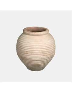 Tinaja Banda Terracota 45x50cm | Elegancia Rústica para Jardín y Patio

