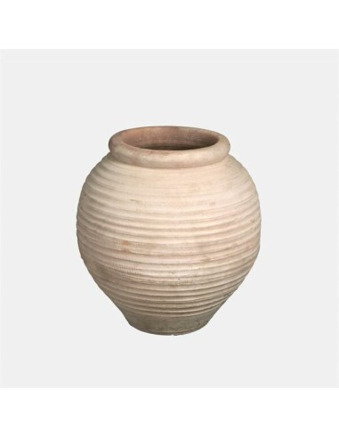 Tinaja Banda Terracota 45x50cm | Elegancia Rústica para Jardín y Patio

