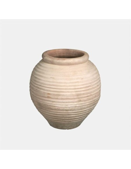 Tinaja Banda Terracota 45x50cm | Elegancia Rústica para Jardín y Patio

