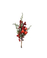 Clip de Bayas Grandes Verde Rojo 25 cm para Decoración Floral | Endanea Garden