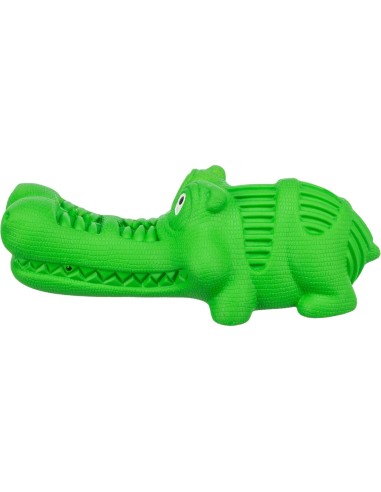 Snack Cocodrilo 18 cm Verde Juguete para Perros Resistente y Seguro