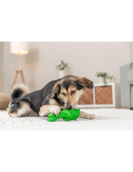 Snack Cocodrilo 18 cm Verde Juguete para Perros Resistente y Seguro