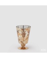 Jarrón Copa de Hojas Oro 17 cm Decoración Elegante y Sofisticada