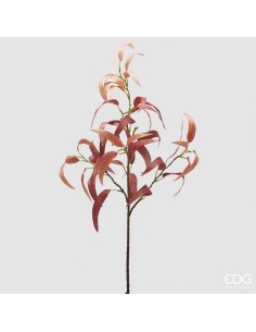 Eucalipto Ramo Artificial H98xC4 Borgoña Decorativo para Hogar y Oficina