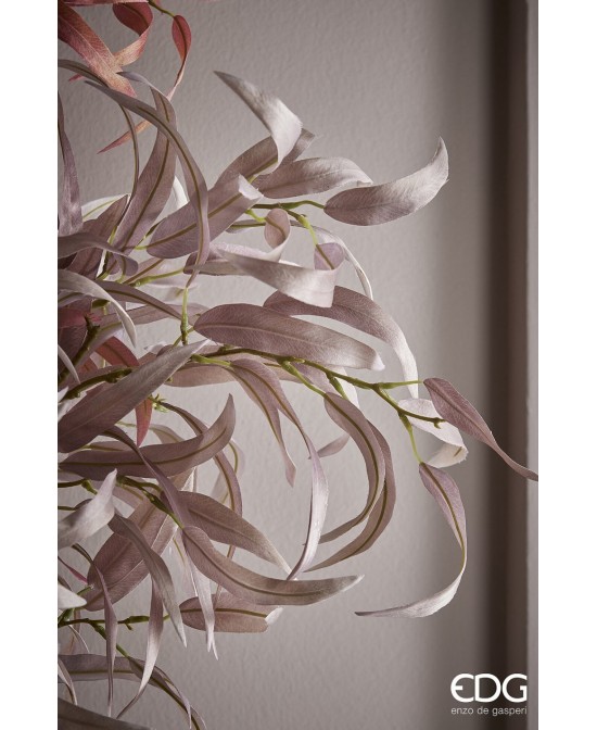 Eucalipto Ramo Artificial H98xC4 Borgoña Decorativo para Hogar y Oficina