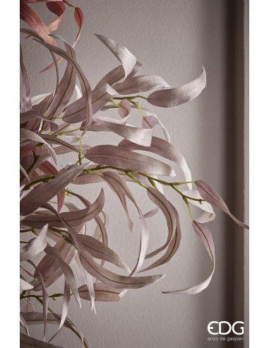Eucalipto Ramo Artificial H98xC4 Borgoña Decorativo para Hogar y Oficina