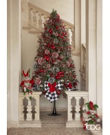 Lazo de Terciopelo Blanco y Negro H63xL60xC5  Decoración Elegante y Versátil