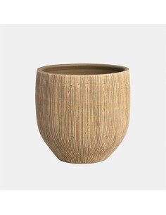 Maceta Cocoa Tostado 35x32cm | Elegancia y Durabilidad para Interior y Exterior