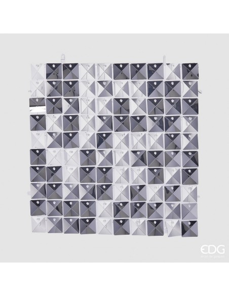Cortina de brillo segmentos plata 30x30 cm para eventos y fiestas