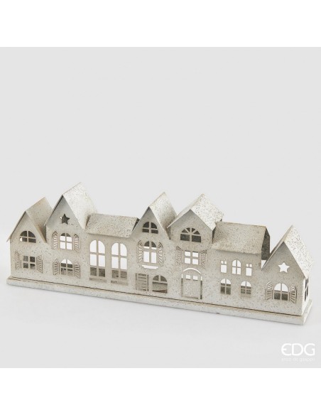 Portavelas Villagio Blanco Oro 17x51.5x8.5 cm | Elegancia y Diseño