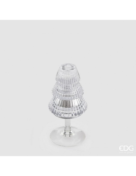Portavelas Pino Plata en Forma de Copa 16 cm Decoración Elegante