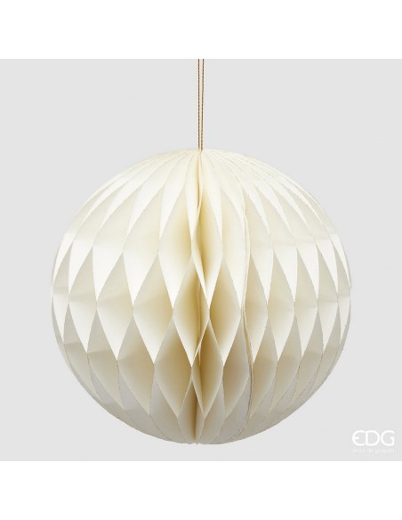 Bola Colgante Origami Blanca 15 cm Decoración Moderna y Elegante