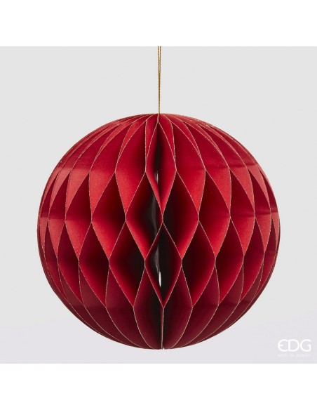 Bola Colgante Origami Roja 15 cm Decoración Moderna y Sofisticada