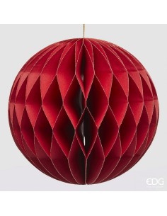 Bola Colgante Origami Roja 20 cm Decoración Moderna y Sofisticada