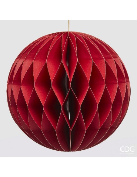 Bola Colgante Origami Roja 20 cm Decoración Moderna y Sofisticada