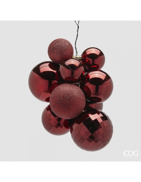Bola Colgante Micromix Borgoña Accesorio Decorativo Elegante y Sofisticado