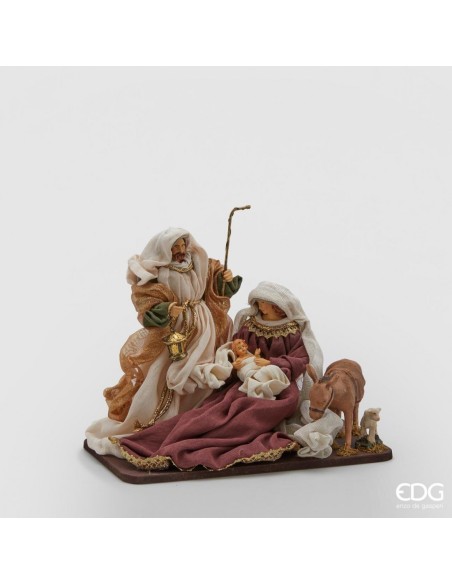 Figura Rey Navideño H25 en color borgoña | Decoración navideña clásica
