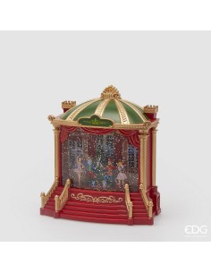 Adorno Musical con Luz Verde H23 L22 L10 Decoración Navideña