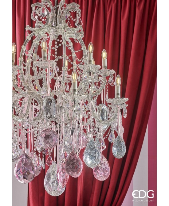 Diamante Colgante Gota H15 Plata Adorno Decorativo Elegante