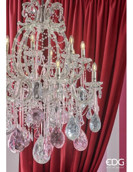 Diamante Colgante Gota H15 Plata Adorno Decorativo Elegante