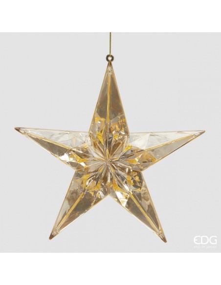 Estrella Diamante Colgante L5 D19.5 Champagne Adorno Elegante y Brillante