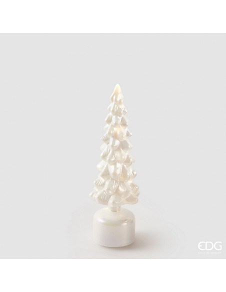 Pino Twist con Música Movimiento y LEDs H35 D12 Blanco Decoración Navideña