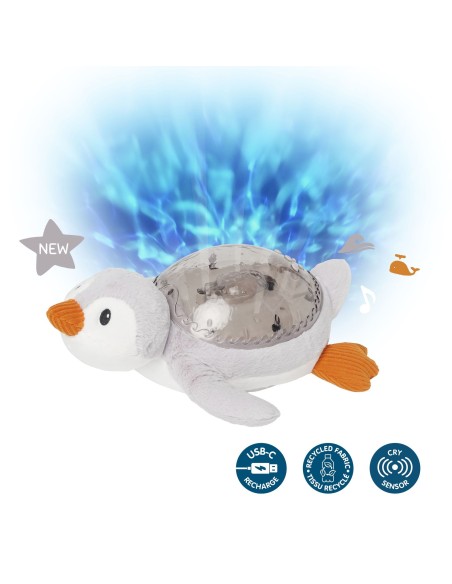 PINGUINO TRANQUIL PELUCHE MUSICAL CON LUZ