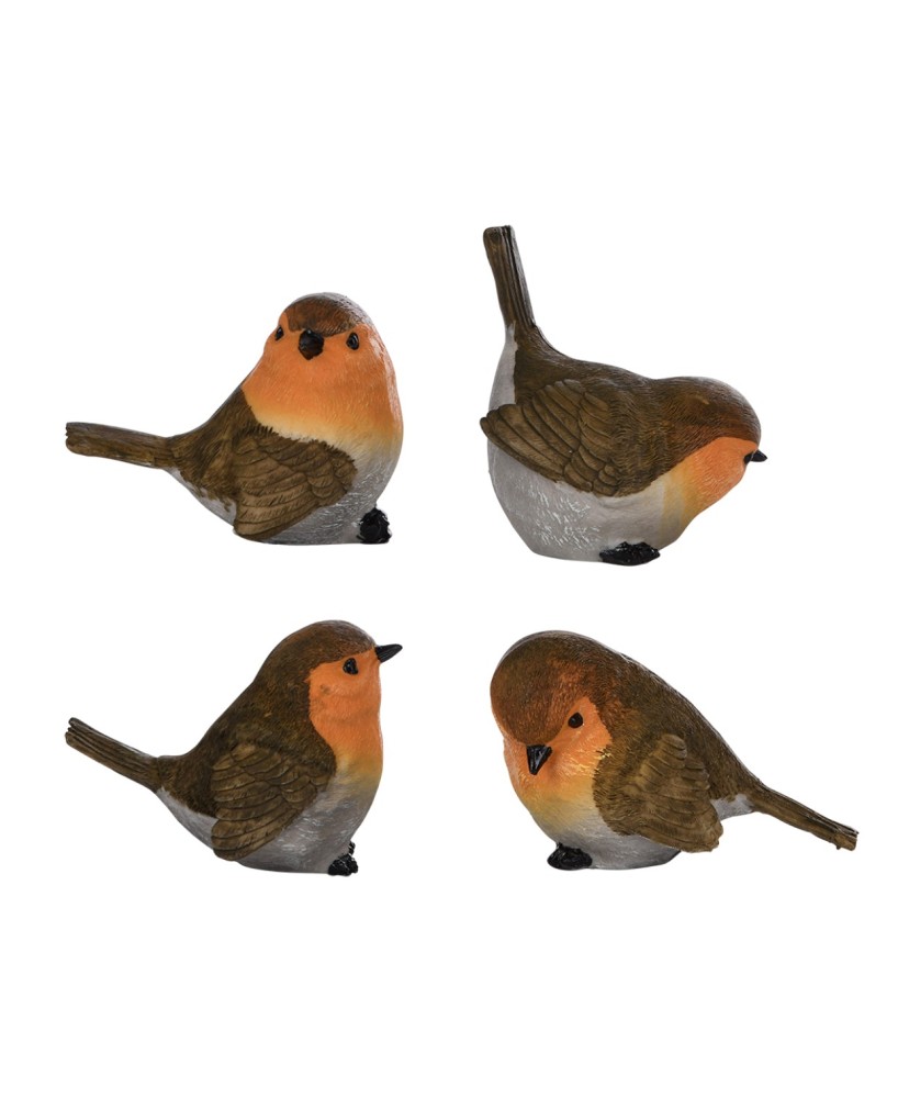 Petirrojo ASS L 9,4x13,2x12,6 cm | Figura Decorativa Realista para Jardín e Interior