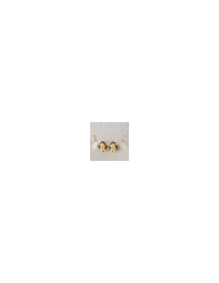 Figura Bettina Ángel plata y blanco 5 cm | Decoración elegante y navideña