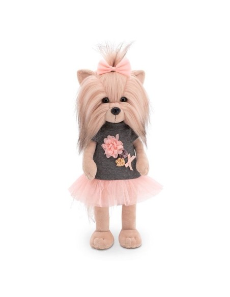 Peluche Lucky Doggy Lucky Yoyo Rosa de Té 38 cm suave y duradero