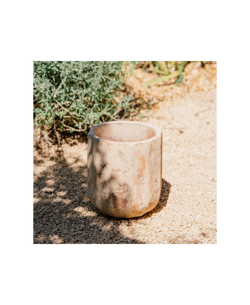 Maceta Campana Alma Antic Delta 35x38cm Acabado Rústico Terracota