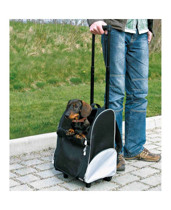 Trolley Mochila para Perro Nylon 32x45x25 cm | Transporte Cómodo y Seguro