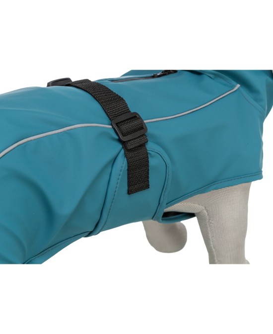 Impermeable Vimy para perros talla S azul petróleo resistente y cómodo